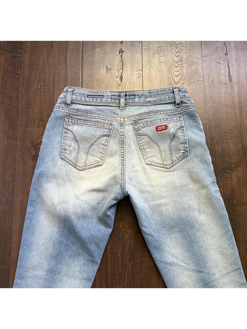 Vintage 90s Y2k Miss Sixty Jeans Lowrise Sz 25 Cotton Italy Flared